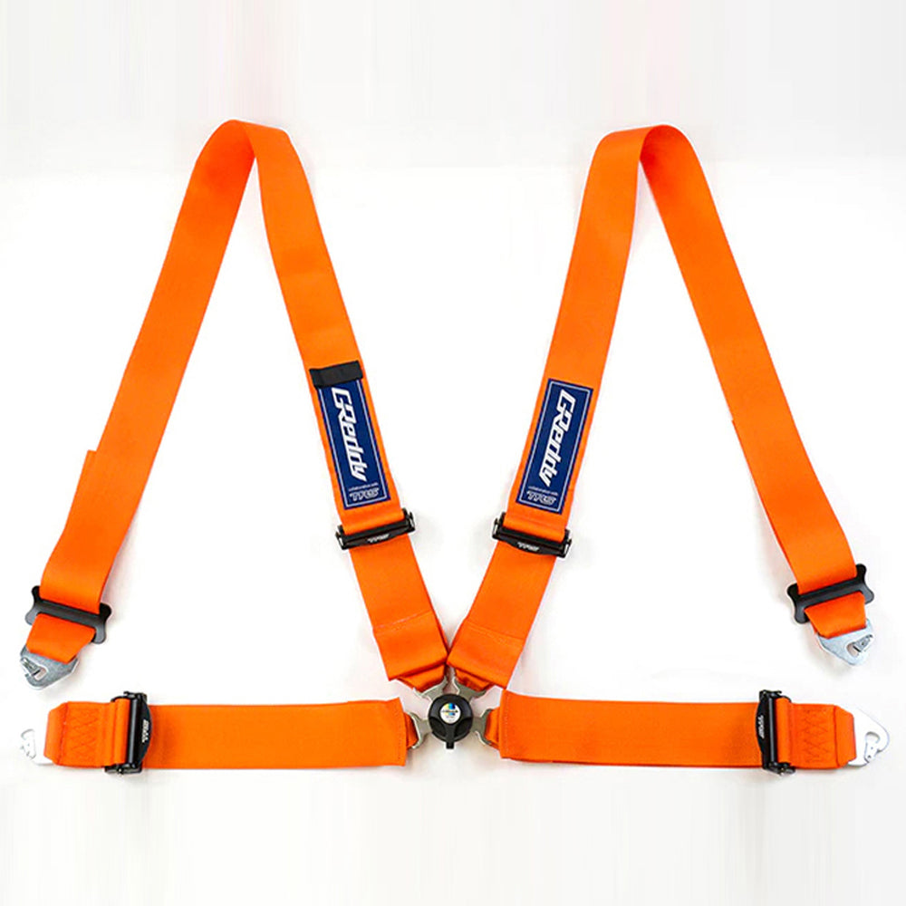 GREDDY X TRS RACING HARNESS 3INC 4PT RH ORANGE