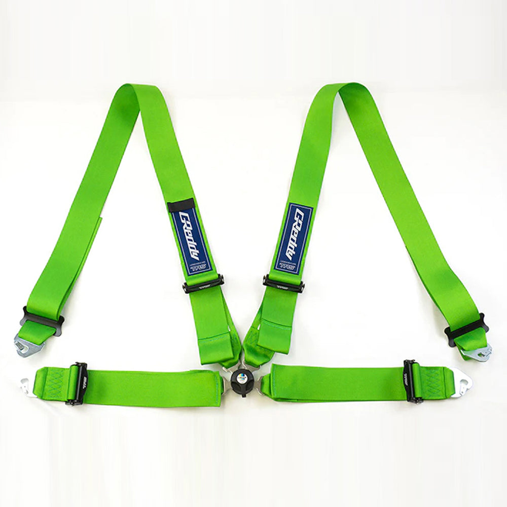 GREDDY X TRS RACING HARNESS 3INC 4PT LH GREEN