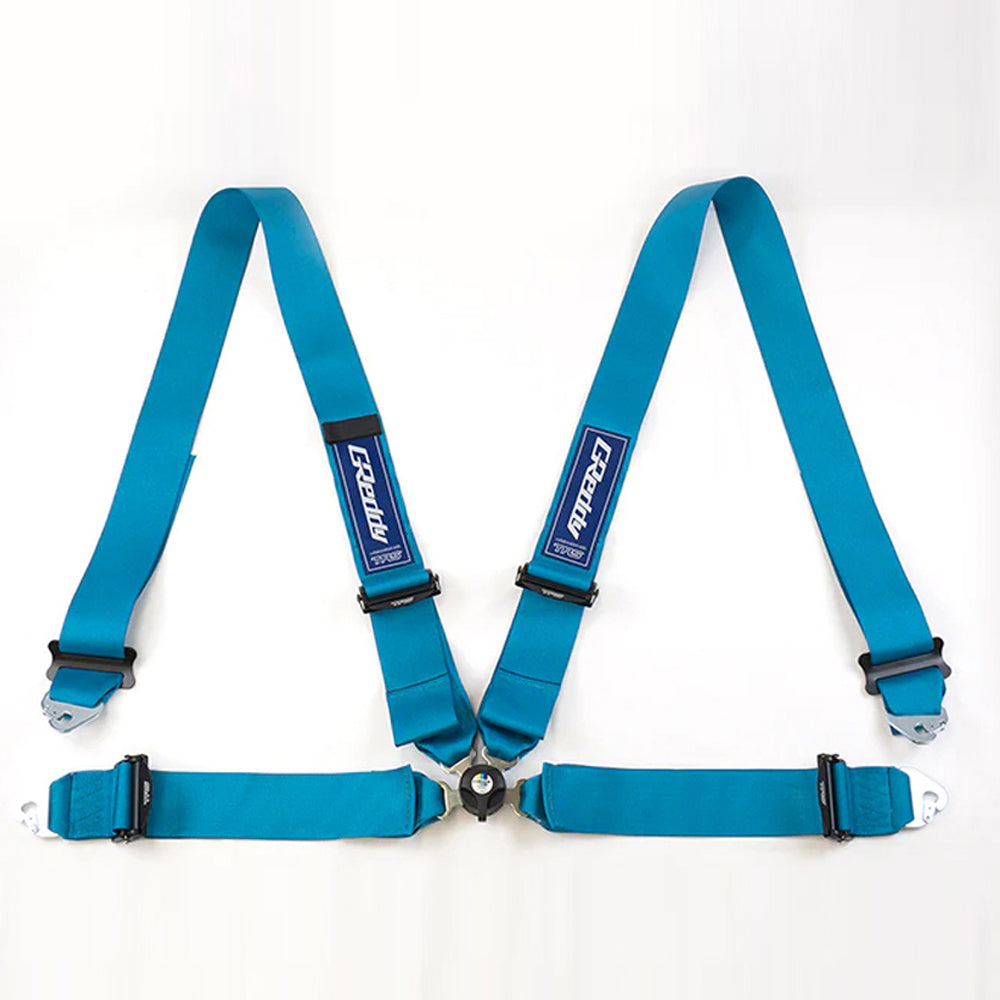 GREDDY X TRS RACING HARNESS 3INC 4PT LH MIAMI BLUE