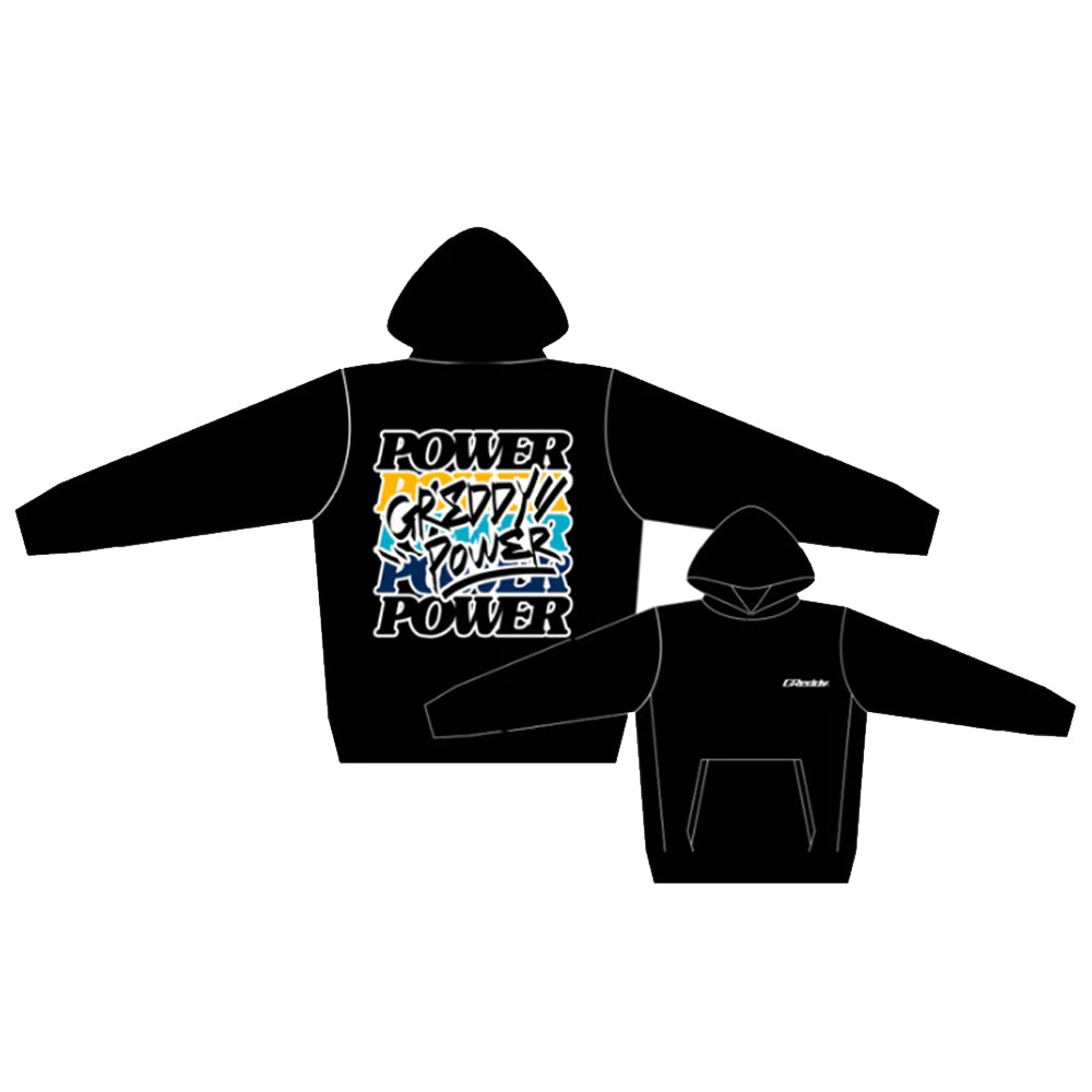 GREDDY POWER HOODIE BLACK L