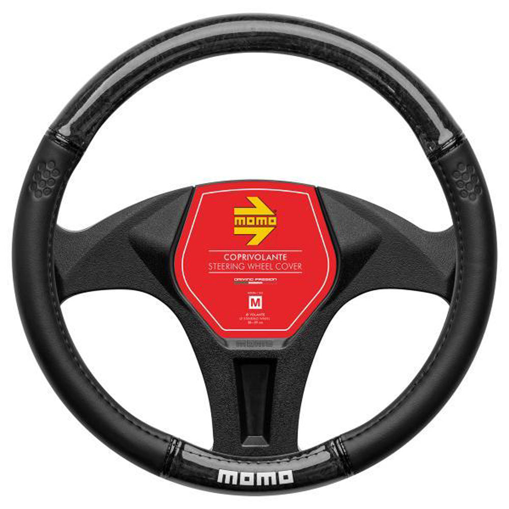 STEERING WHEEL COVER LUXURY WOOD MED