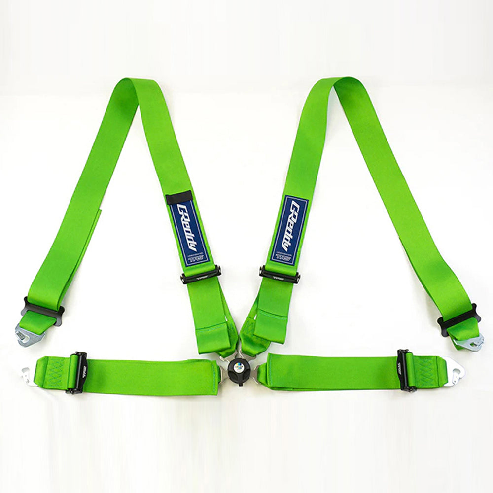 GREDDY X TRS RACING HARNESS 3INC 4PT RH GREEN