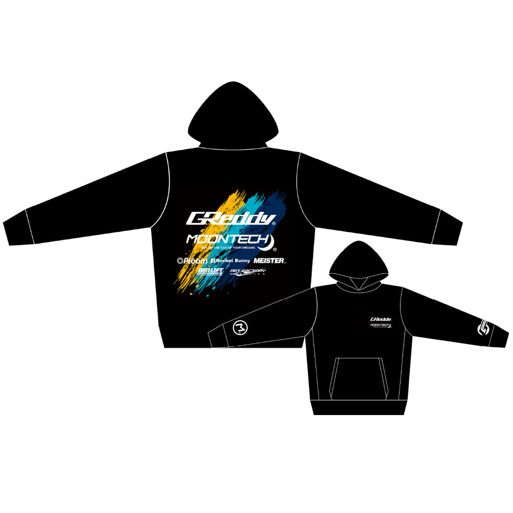 GREDDY X MOON TECH T-SHIT (BIG SILHOUETTE) BK M