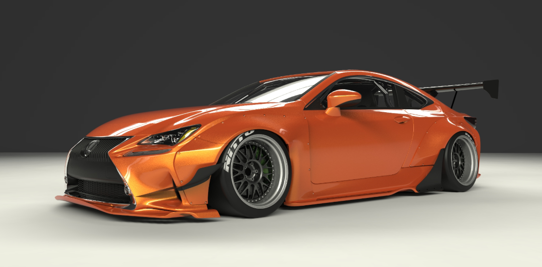 R&r Racing Rcf Wing ROCKET BUNNY LEXUS RC/RCF/RC250/RC350 Complete Widebody Aero Kit with ...