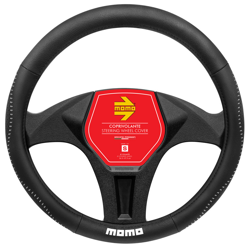 STEERING WHEEL COVER 018 STREET BLACK PU