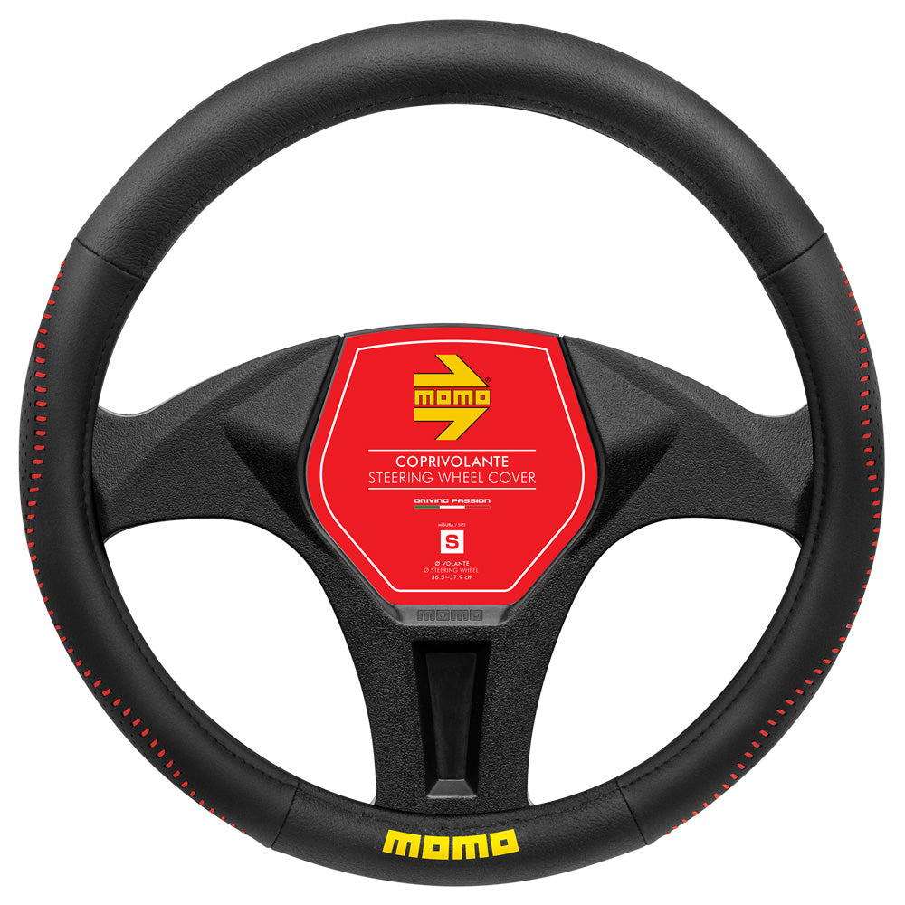 STEERING WHEEL COVER 018 STREET BLACK PU