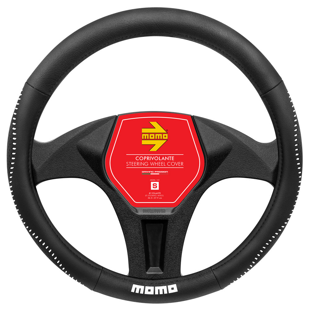STEERING WHEEL COVER 018 STREET BLACK PU