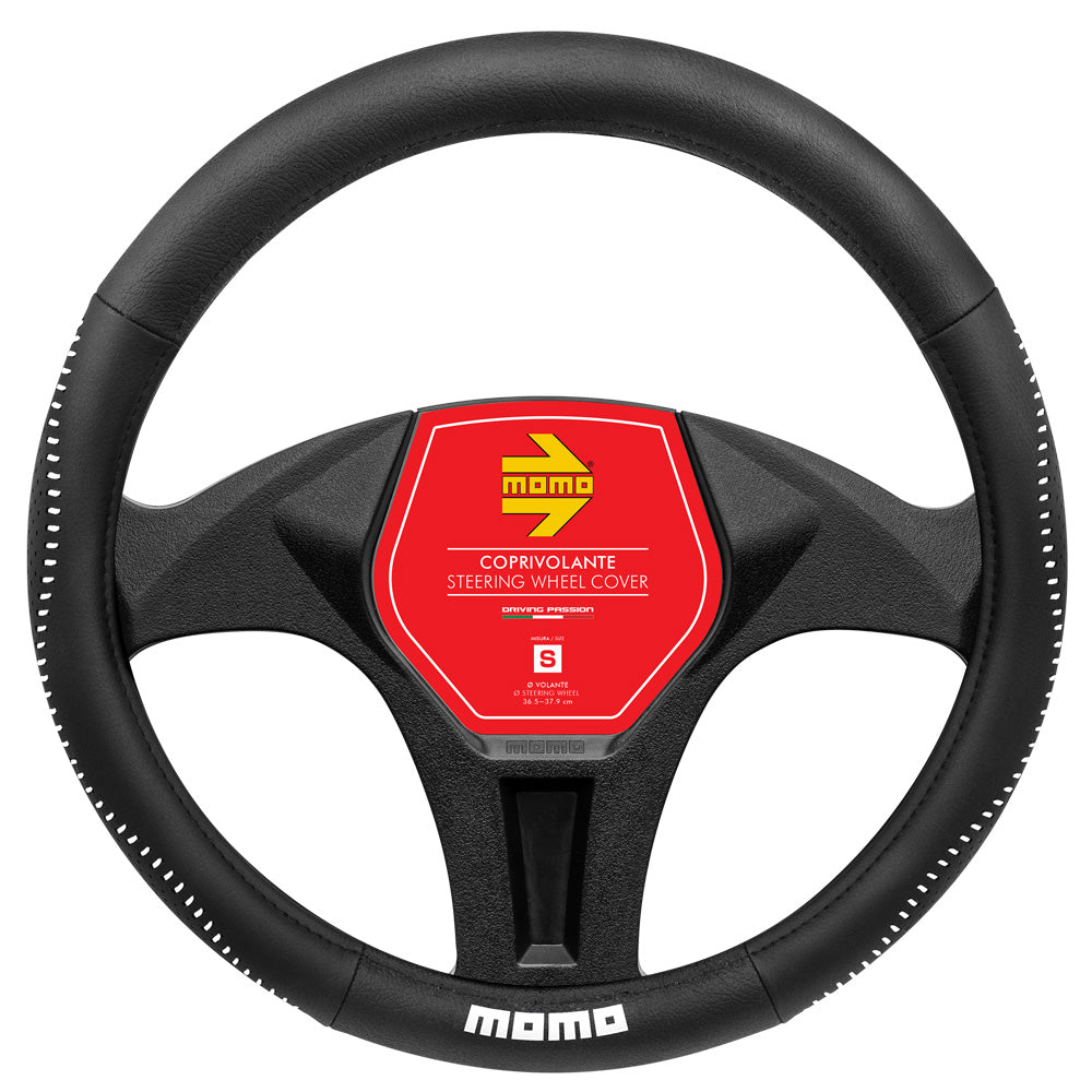 STEERING WHEEL COVER 018 STREET BLACK PU
