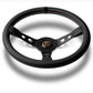 MOMO MOD.07 Anniversario Steering Wheel - Black Leather Black Spokes 350MM