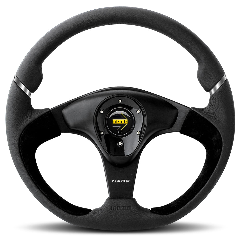 STEERING WHEEL NERO  350MM-BLACK