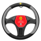 STEERING WHEEL COVER V.I.P. BLACK PU MED